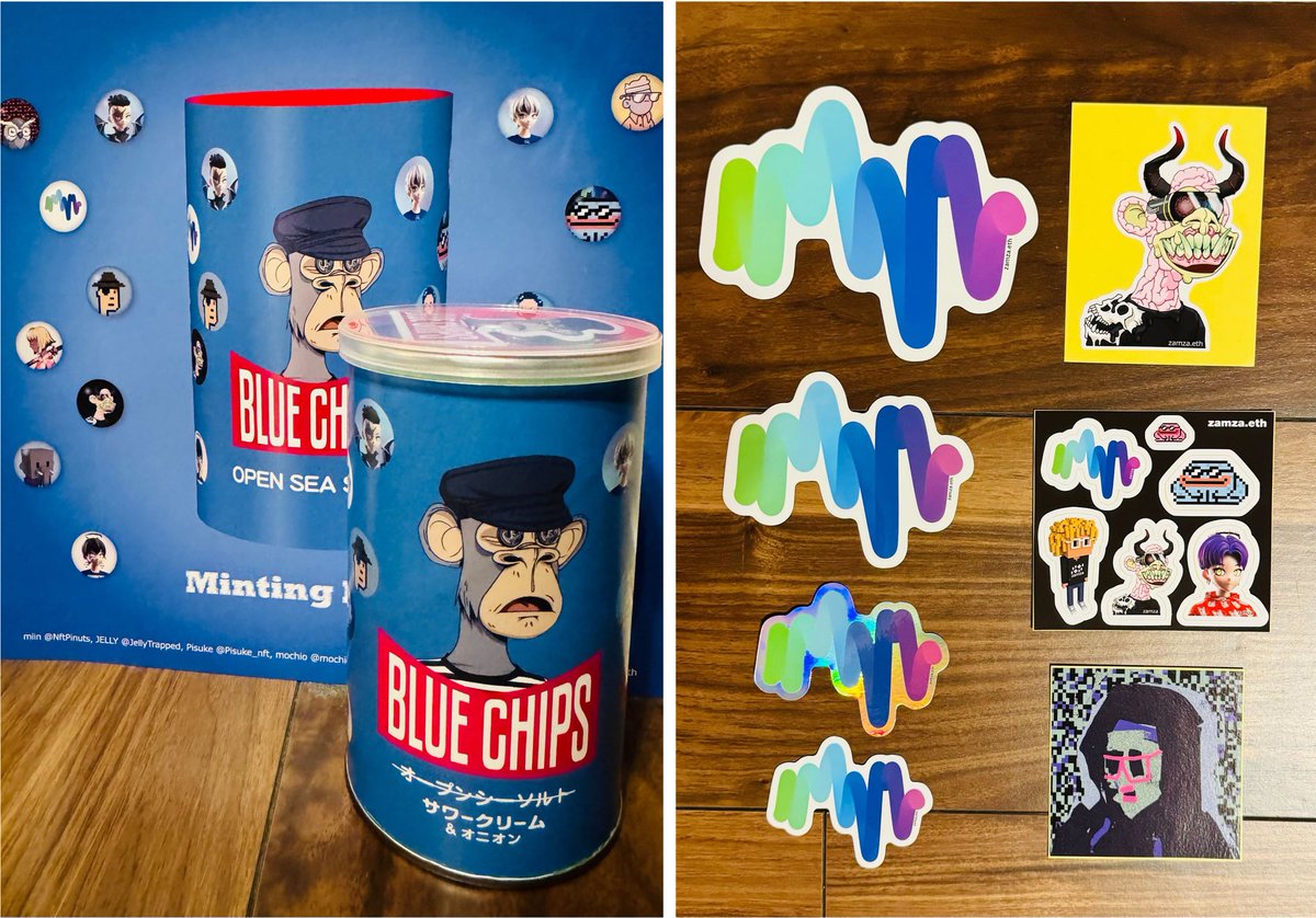 fuj11_unWallet's tweet photo. おまけのノベルティーも豪華です🙏
特に、Blue Chipで作ったBlue Chips 🤣
「自分の知る限り今まで食べた人はいないです」との事なので、
Blue Chip を食べるという体験をやってみようと思います 笑
#zamazon https://t.co/3wpTmIfozs