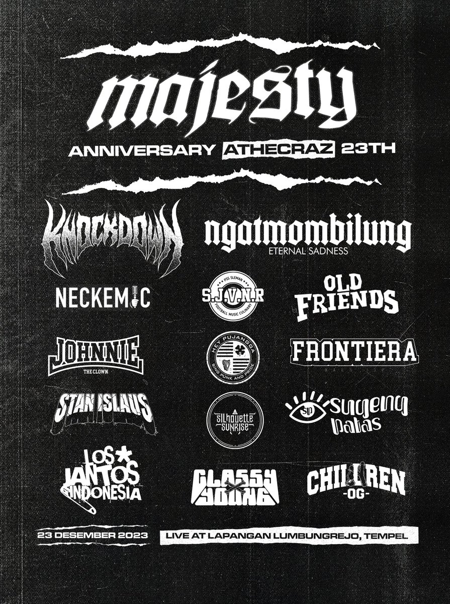 Menuju hari ulang tahun yang ke-23 keluarga besar kami.
Kami mengundang seluruh suporter PSS Sleman dan seluruh warga masyarakat Tempel khususnya. Mari datang dan rayakan pesta akhir tahun bersama kami, come out and play
ATHECRAZ TABRAK LARI ✊🏼🔥