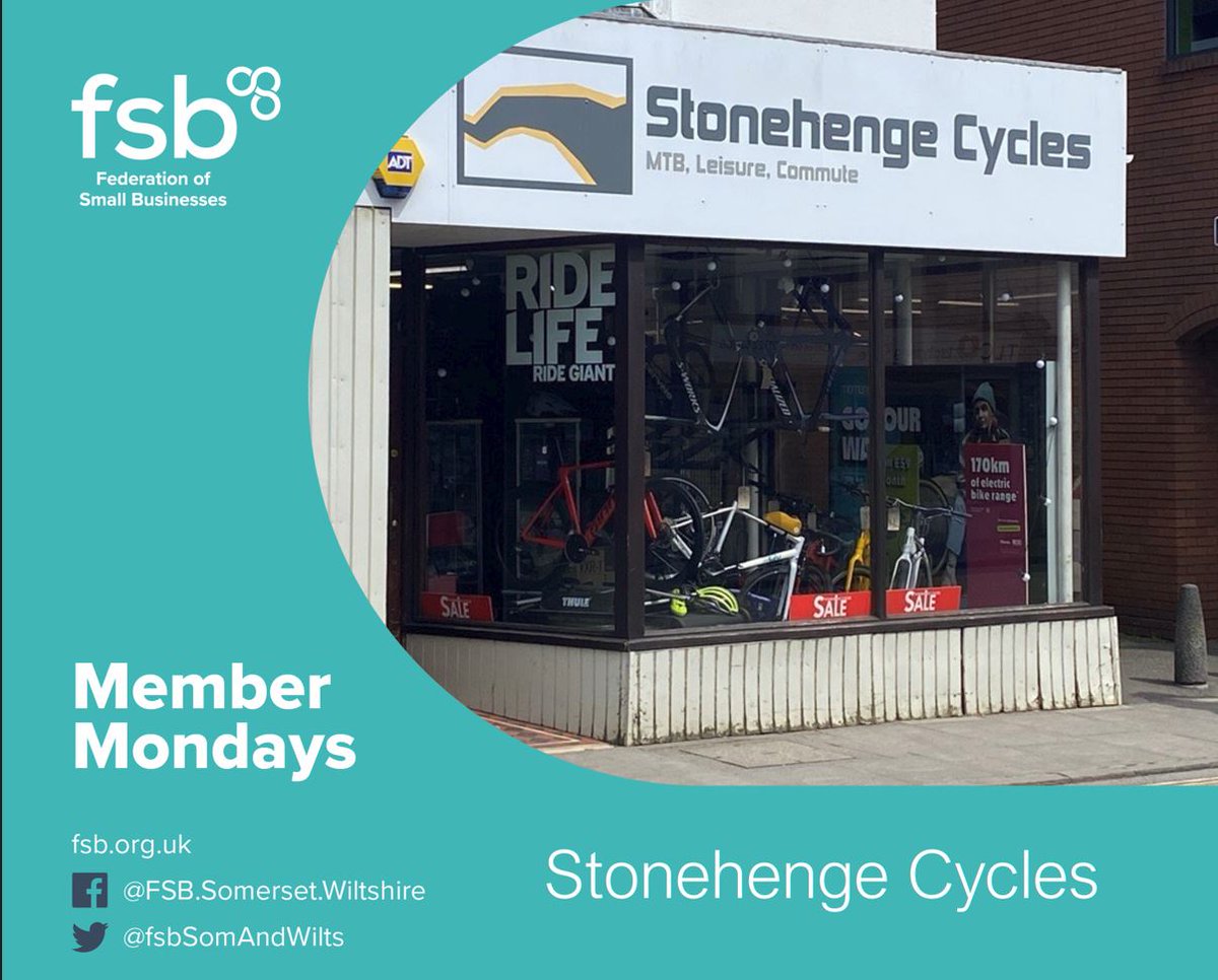 Today we are pleased to feature @Stonehengecycle in #Salisbury #Wiltshire as our #MemberMonday FSB member. Chris Brown runs a brilliant cycle shop on Fisherton Street so why not pop in next time you are in the city or give him a follow?