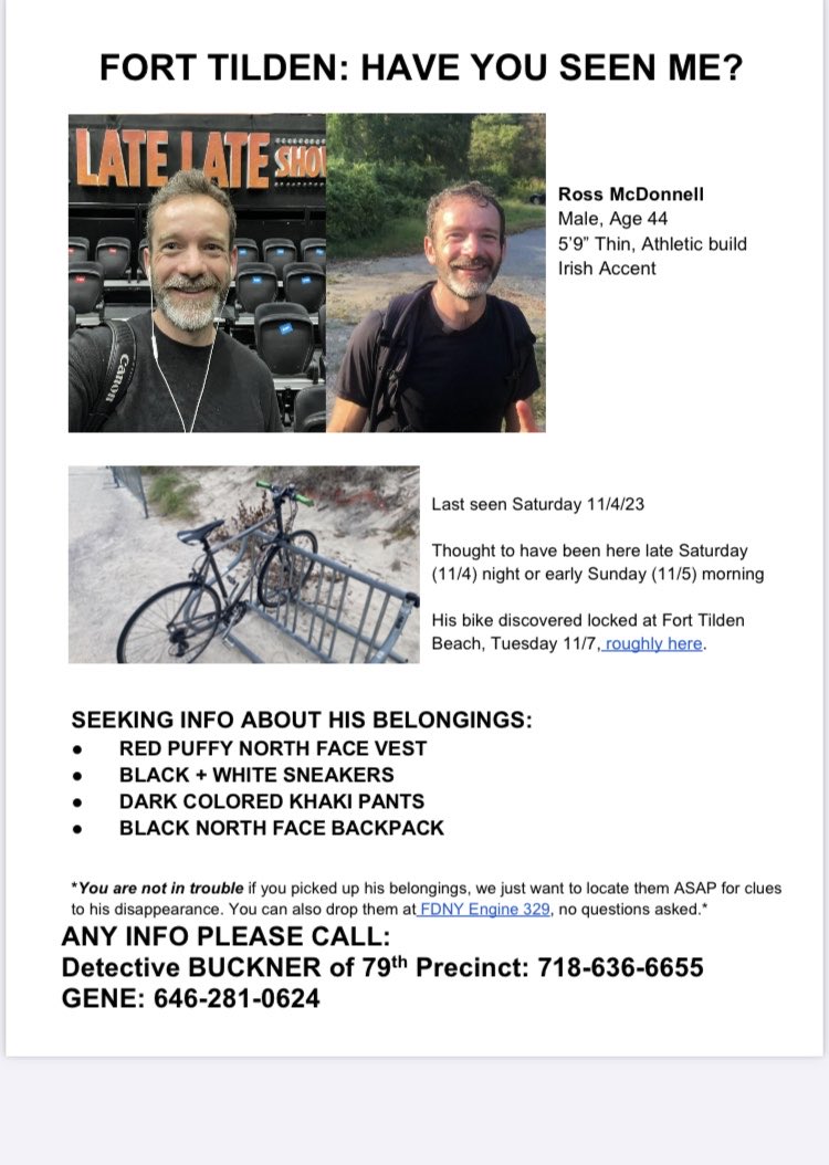Our friend and colleague Ross McDonnell, the Emmy award-winning Irish film-maker & photographer has been missing for more than a week. If you live in the NYC area, please share the information below. irishtimes.com/ireland/2023/1…
