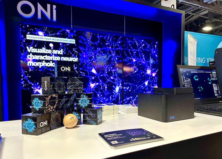 oniHQ's tweet photo. Are you at #SfN2023? Stop by our booth (#1016) and find out how our single-molecule technology can help you push the boundaries of #neuroscience with our new #DiscoveryKit kit for sample preparation and #Nanoimager for studying neurons, synapses &amp; receptors with #superresolution! https://t.co/IeLOOKTPgu