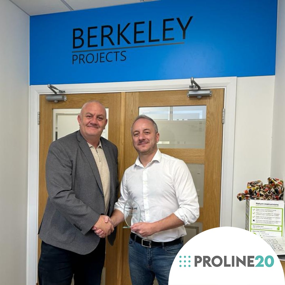 Congratulations to Nick Barratt @BerkeleyProj on receiving their Proline 20 years of customer partnership award.

Thank you from all at Proline corp for your continued custom and hope the future goes from strength to strength.

#20years #bespokecounters