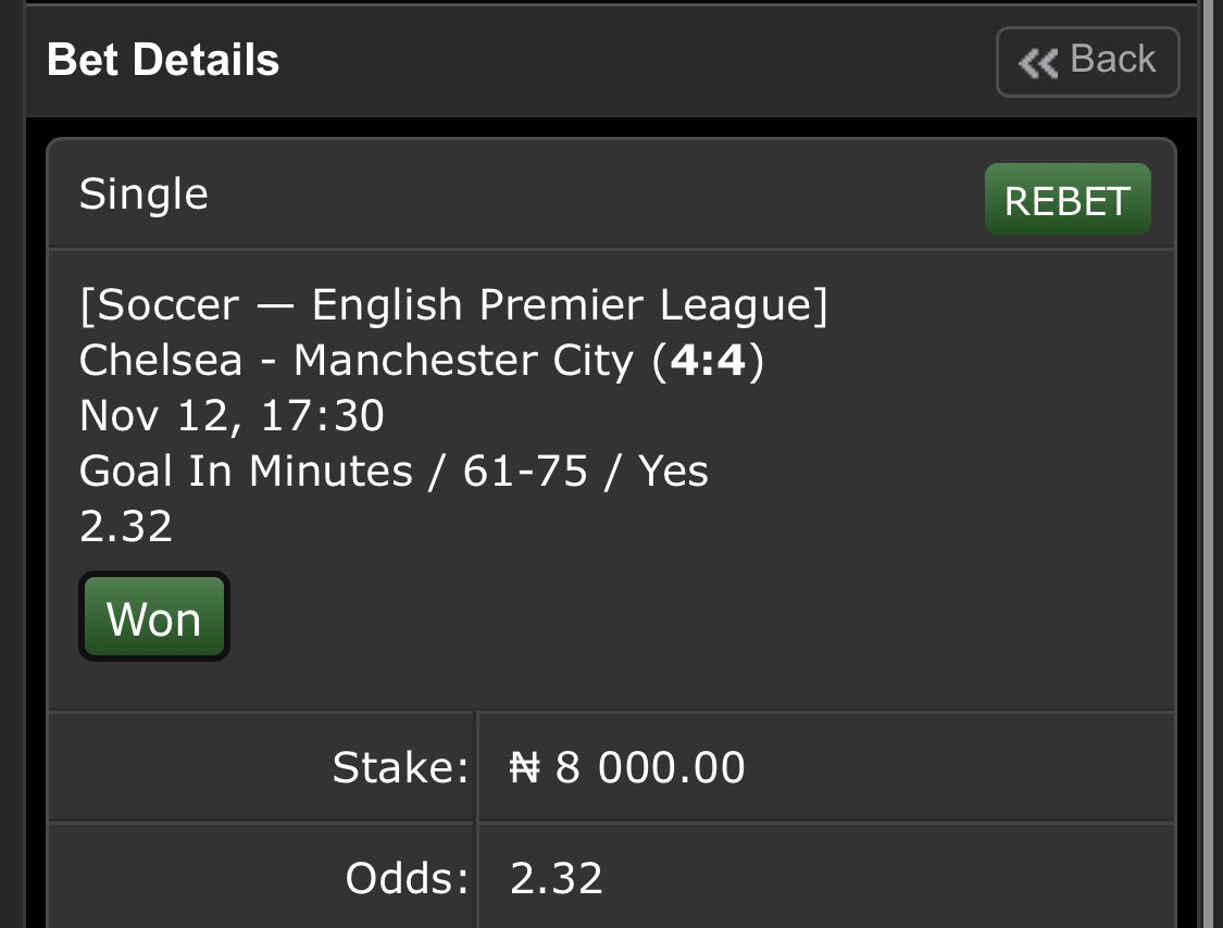 That Chelsea vs Manchester city was 🔥🔥🔥🔥

2 odds won ✅✅

Don’t miss the games from @Tamuno_Jorge 

Also sign up ➺ bit.ly/45havEq on NaijaBet.

__
Rihanna Justin Bieber #crackers Billie eilish Chelsea Gbagada Lagos Layi #BuenosAiresTSTheErasTour #Debate2023 $PUMP