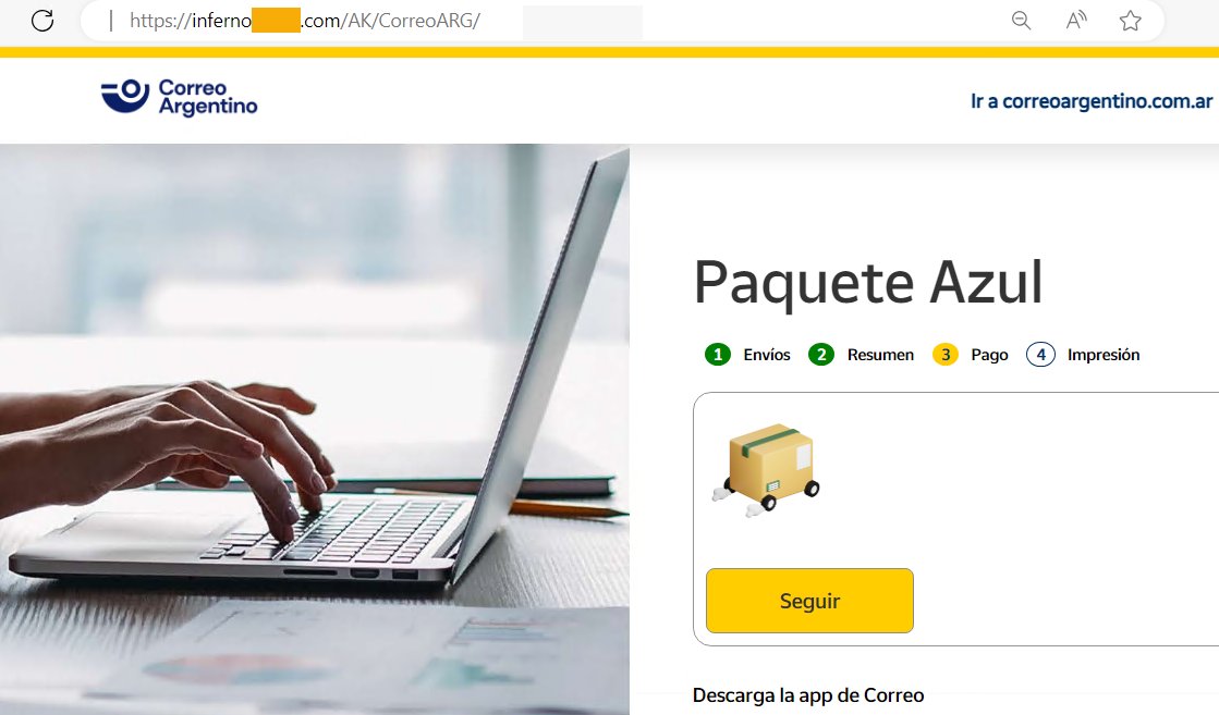 🚨CUIDADO: Nuevo #phishing de <a href="/CorreoOficialSA/">Correo Argentino</a> utiliza enlaces acortados y un sitio .COM para robar datos personales y de la tarjeta.
Asunto del correo: "Paquete Pendiente De Entrega."