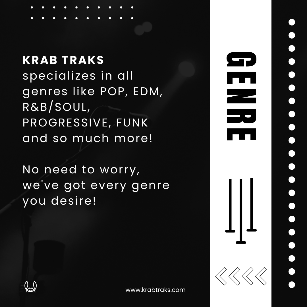 krabtraks's tweet photo. KRAB TRAKS has got your back with an extensive range of genres to satisfy your musical appetite. From POP to EDM, R&amp;B/SOUL to PROGRESSIVE, FUNK and beyond, we offer a diverse musical experience like no other!

Listen to our latest music: https://t.co/j0vwwF2bgN

#krabtraks https://t.co/U24dyeEFaQ