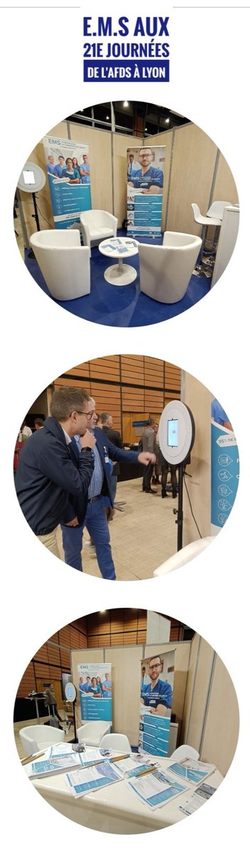 Europe Management Santé (E.M.S) vous accueille à son stand aux 21e journées nationales d'études des directeurs des soins

<a href="/AFDS_Officiel/">AFDS</a>

Venez faire des photos sur notre " machine à selfies " et jouer à notre tombola !