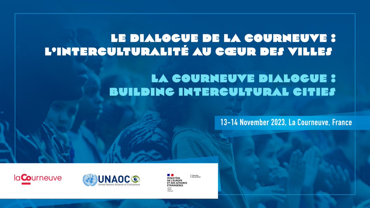 UNAOC's tweet photo. 📢 The 3rd edition of UNAOC’s #CityDialogue is currently underway in @La_Courneuve, France ⬇️
🤝 With the theme “Building Intercultural Cities”, the event centers on the role of cities in leading the way to promoting inclusion in diverse societies.
✅ Stay tuned! https://t.co/2rKRtLggQn