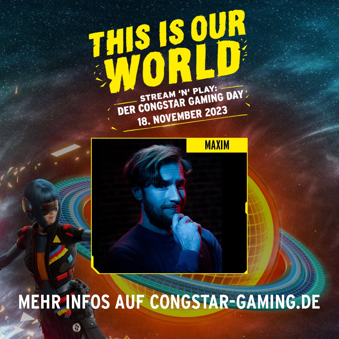 maximmarkow's tweet photo. #Werbung
Am 18.11. um 17:00 findet der #congstar #STREAMNPLAY statt! Der liebe @LPGjustJohnny und ich werden den Spaß kommentieren. Das Team congstar (@BasoStream,@einpapo ,@Jasmin_Gnu) wird dabei gegen Team FC St. Pauli antreten. #ThisIsOurWorld Ich freue mich auf euch! https://t.co/nMQPM7Vmgj
