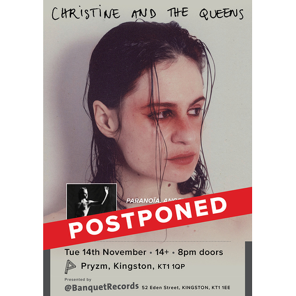 BanquetRecords's tweet photo. a reminder that this week's Christine And The Queens date is postponed, with a new date expected in the new year.

we're aware some mails on this have gone straight to SPAM so do please tell friends you thought might be attending! https://t.co/uBx0Z9cmIc