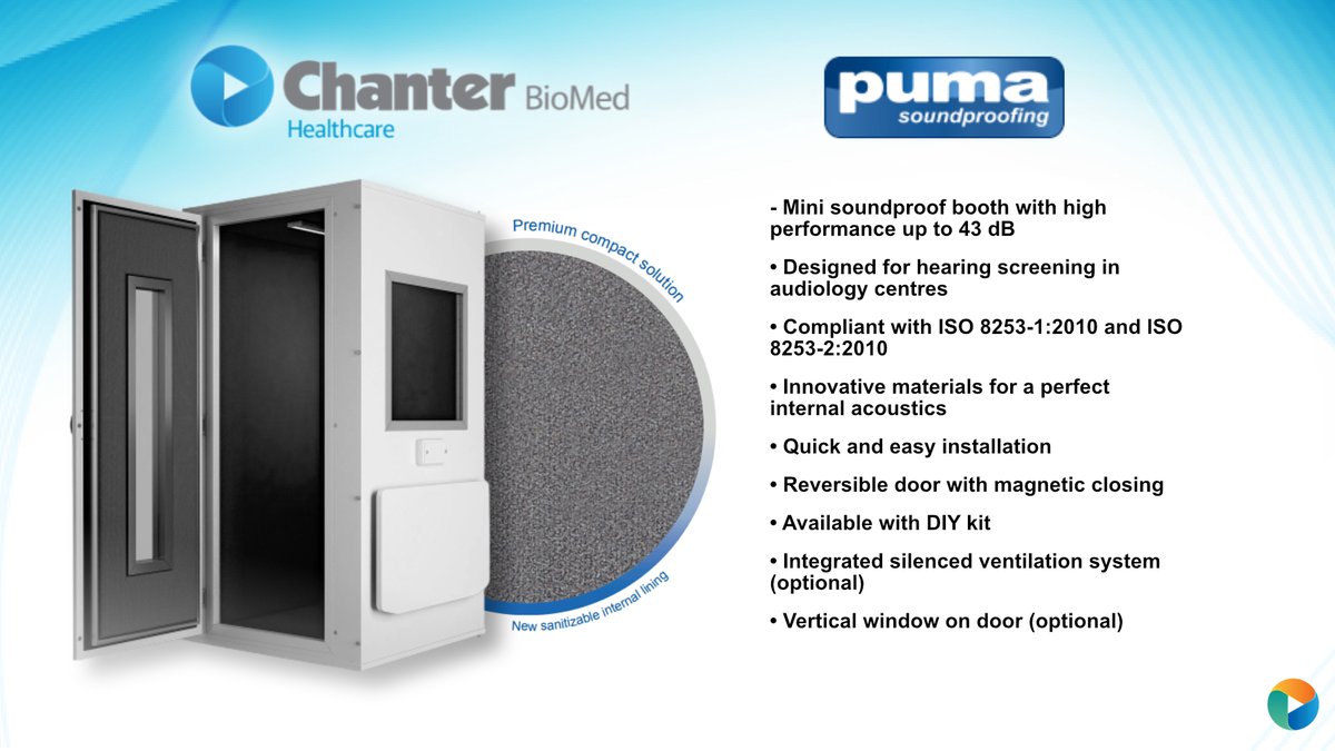 Chanter Biomed are proud to be the UK supplier for Puma soundproofing. Our team will be happy to help and we can arrange a site visit to discuss your needs. We also offer service and repair for your existing equipment.  #Chanterbiomed #Pumasoundproofing #healthcare #medical