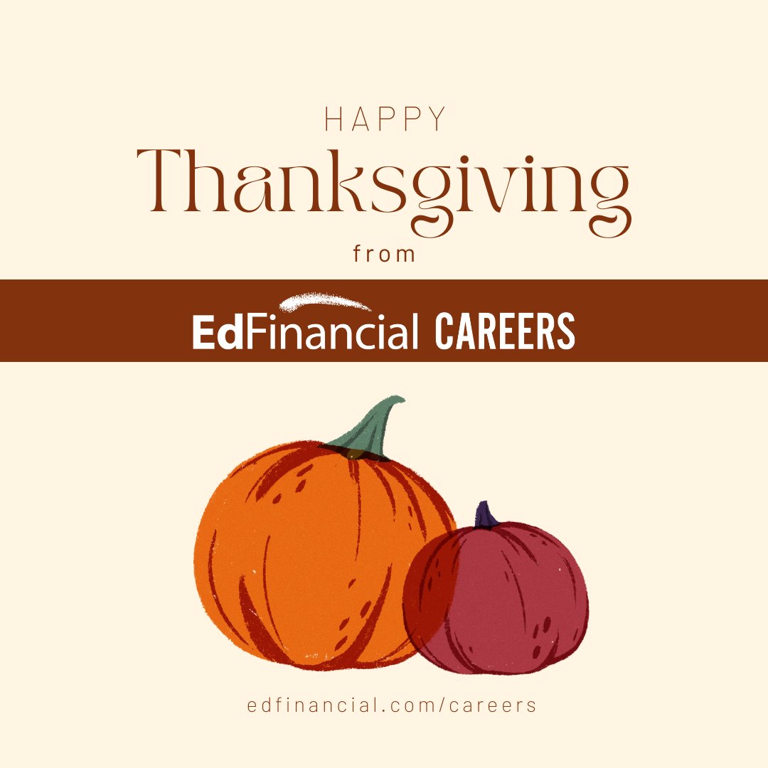 We’re thankful for our EdFamily. Happy Thanksgiving to all!

#edfinancialcareers #edfinancialservices #thanksgiving #edfamily