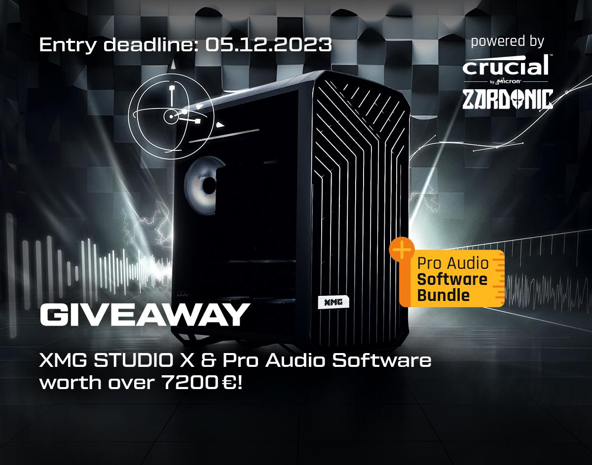 Diesmal ist <a href="/xmg_gg/">XMG</a> komplett am eskalieren: 

Zusammen mit ZARDONIC and MNRK Music Group verlosen sie den XMG STUDIO X (Wert über 2500€) mit einem Pro Audio Software Paket (Wert über 4700€)!

Ihr könnt noch bis zum 05.12. teilnehmen unter folgendem Link: gheed.com/giveaways/g-5Z…