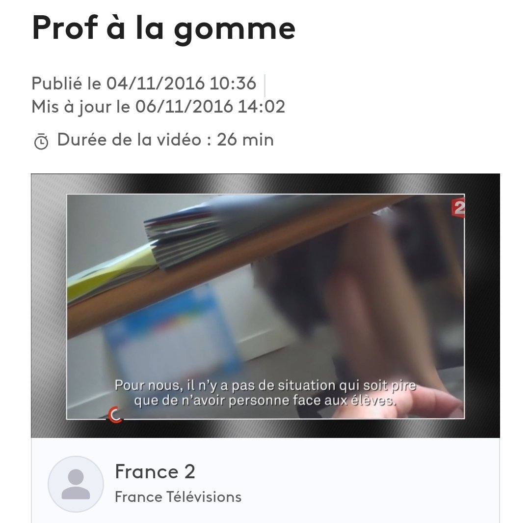 Déjà en 2016 (ça s'est aggravé encore) : 'Pour nous il n'y a pas de situation qui ne soit pire que de n'avoir personne face aux élèves.' #Garderie #Profs #ZoneInterdite