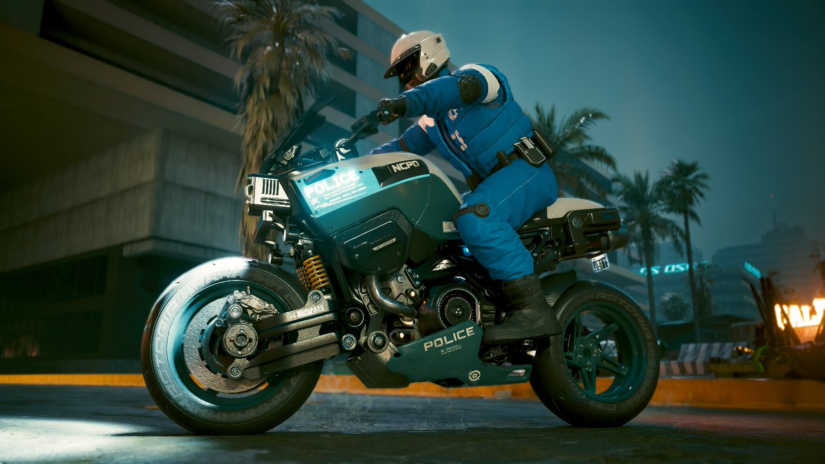 バイクに乗った警官なんて初めて見たな。 #サイバーパンク2077