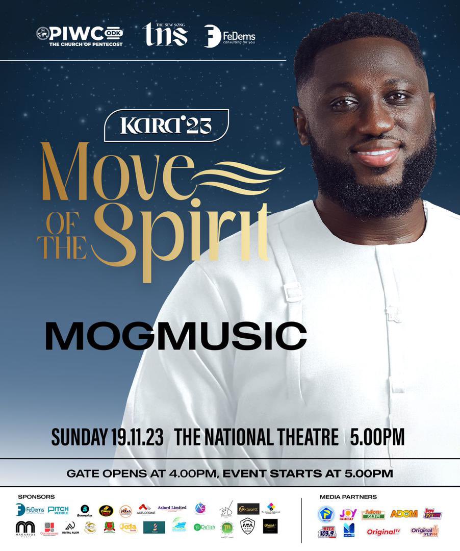 dzabs23's tweet photo. MOG will bless the stage at KARA this year and it's going to be all fireworks. 

The venue is the National theatre! 
Remember gate opens at 4:00pm exactly

*Kara is sponsored by FEDEMS*

Follow the link below to book your seat

https://t.co/cXQNQqGnw3 https://t.co/VgLf3MPQ4i