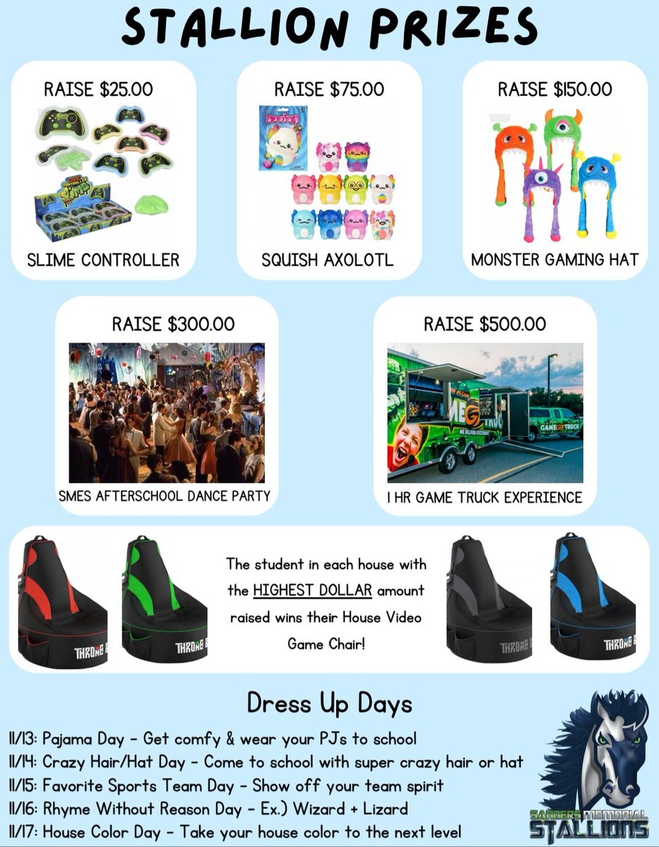 This week kicks off dress up days to support our fundraiser.