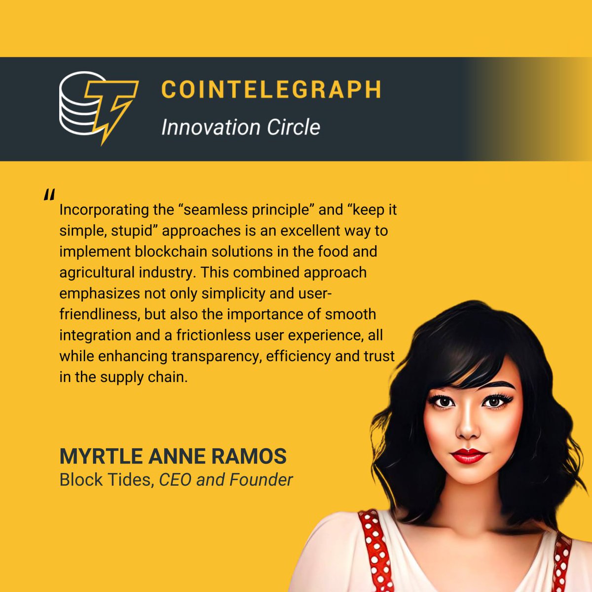 myrtleology's tweet photo. 🔥 THE POWER OF KEEPING IT SIMPLE, STUPID 🫡

In facing choices, we, humans sometimes opt for the challenging path, overlooking the simplicity that opens the way for a more efficient and gratifying journey.

When building something, be it in #blockchain or beyond, simplicity isn't just an option; it's the cornerstone of efficient and effective solutions to real world problems.

_____

Life is simple and smoother taking the path of least resistance by drawing inspiration from the simplicity in ancient wisdom. As coding languages evolve, remember the efficiency of 'Ma'at'—where balance and simplicity pave the way for innovation. 

Strive for technological harmony, echoing the timeless principles of both past and present. 

Choose ease over complexity. 😉

@CointelegraphCr Innovation Circle | @blocktides  | Solstice | @domin8xyz

#BlockTides #CoinTelegraph #CoinTelegraphInnovationCircle #Metaverse #NFT #Cryptocurrency #Business #Blockchain #Web3 #Crypto #OfficialMember #Myrtleology