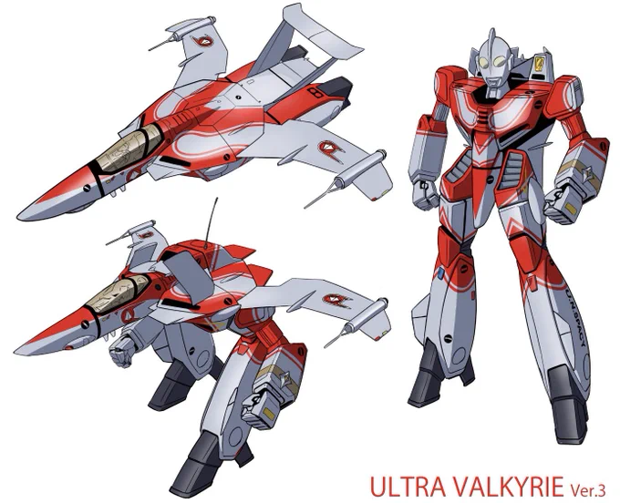 #マジンバルキリー#ウルトラマン#ウルトラセブンやまと1/60完全変形VF-1改造翼をよりマットアロー1号らしくします翼の裏側を赤にしてバトロイド時によりセブンらしく、また翼とパンケーキの分割を斜めにする事で、ガウォーク時にγ号らしく、バトロイドで翼をより狭く畳める様にします 