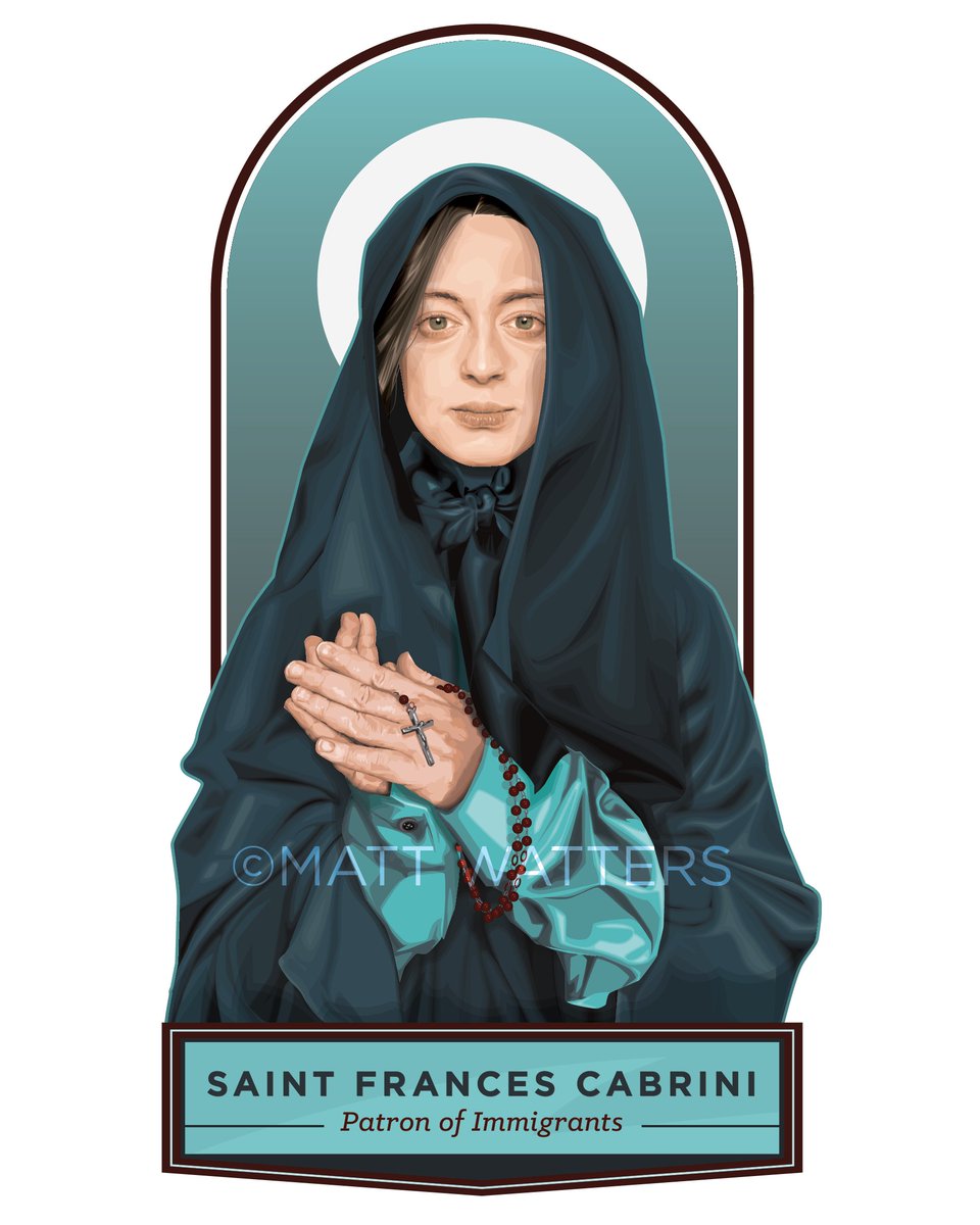 Happy feast day Mama Cabrini! Pray for us! @SrTeresam #CatholicChurch #CatholicTwitter etsy.com/shop/matthewwa…