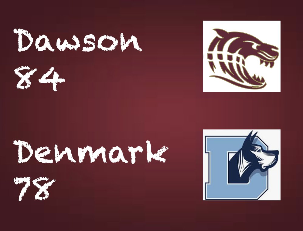 <a href="/Dawson_Hoops/">Dawson_Hoops</a> picked up a big win this past Saturday in the Roger Slaton Memorial Classic. The Tigers were victorious over Denmark high 84-78.

Caden Reed - 29 pts
Ethan Parker - 20 pts
Trey Harvey - 15 pts, 15 rebs
Josh Priest - 15 pts, 8 rebs
