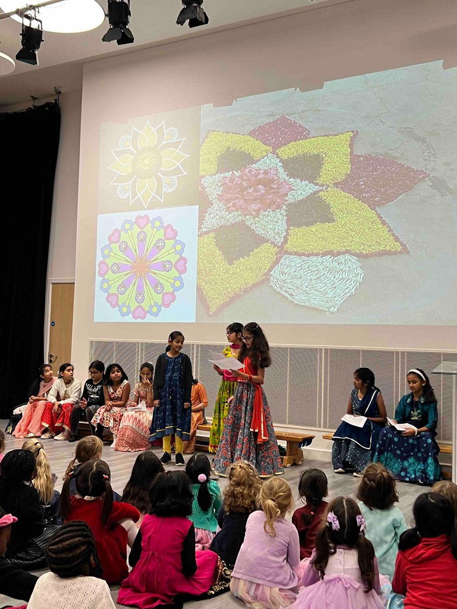 Hana, Sophia, Leela, Sara, Myra, Ishya, Oviya, Arya, Keya and Krisha talked about Diwali and performed in assembly to celebrate this wonderful occasion 🪔 #EveryGirlEveryDay #AspireWithoutLimits #Diwali