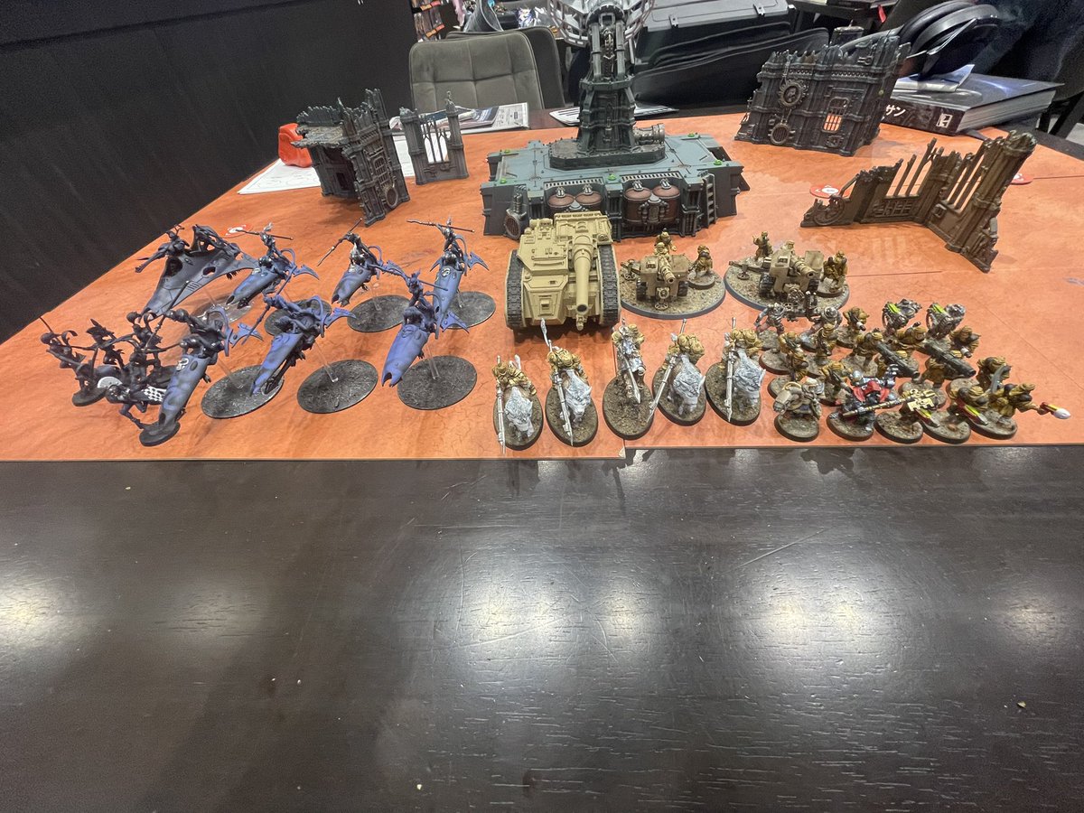 k_kangiten's tweet photo. 今日はカフェでクルセイドキャンペーンのデビュー戦でした!ハーレクイン様対戦ありがとうございました。自分のアストラ・ミリタルムは惜敗でしたが負けも経験。ルール勉強しなくちゃですね。 #wh_bogs https://t.co/4Quw14Sh27