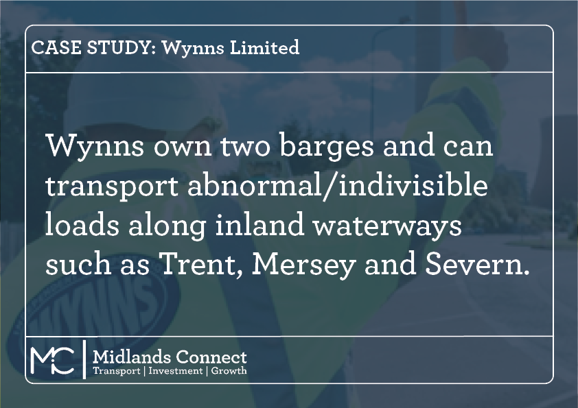 MidsConnect's tweet photo. Wynns Limited are specialists in abnormal loads – as well as rail they make use of the waterways in transporting cargo around the country 🛥 https://t.co/vq72lolE6Z