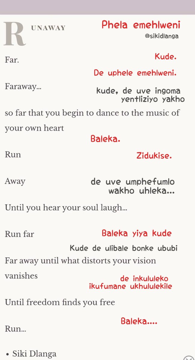 How many languages do you use when you write your poetry? Here's a poem written in 2 languages by Siki Dlanga #poetry