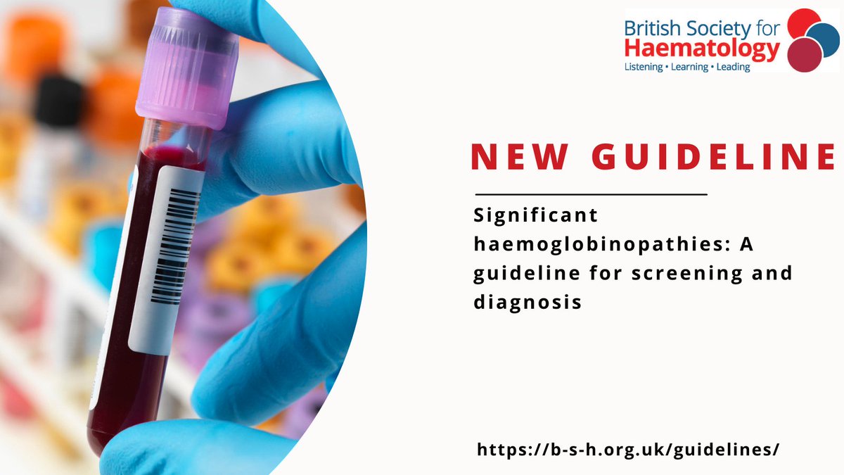 We have uploaded a new guideline on Significant haemoglobinopathies: A guideline for screening and diagnosis

View our latest #BSHGuideline here: b-s-h.org.uk/guidelines/gui…