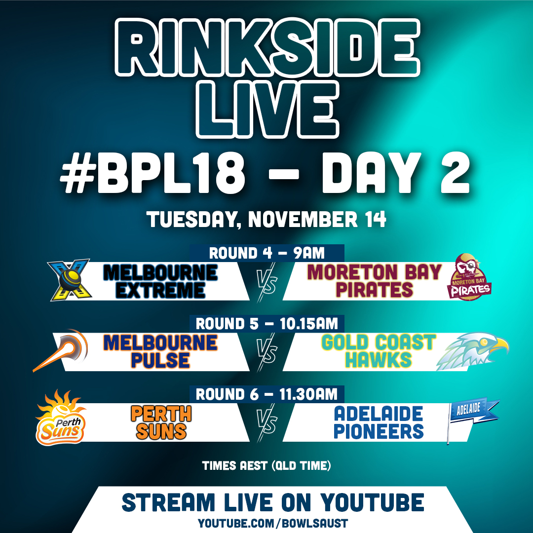 🚨 Three more rounds of #BPL18 coming your way courtesy of Rinkside Live tomorrow. Tune in to our YouTube channel or Facebook page (yes, Facebook!) from 9am AEST.