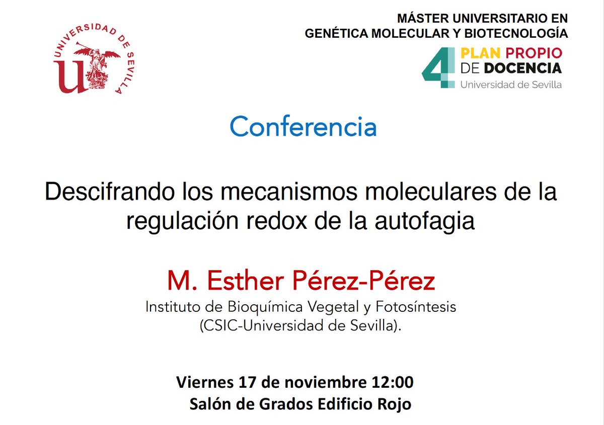 Máster en Genética Molecular y Biotecnología. tweet media