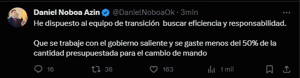 jimmyjairala's tweet image. UN INSULTO A LA POBREZA
   Anunciar un gasto de hasta 600 MIL dólares para la despedida del Presidente Lasso y la asunción de @DanielNoboaOk es eso: un insulto a la pobreza. En un país que está viviendo en medio de apagones porque no hubo dinero para invertir en generación…