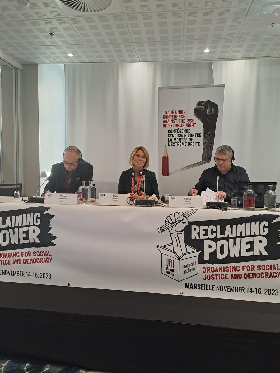 'Our companies are global and often they operate one way in Italy and another way entirely when operating elsewhere. This is why UNI's global coordination is all the more important' @GiuliaGuida1 @SlcCgil #ReclaimingPower