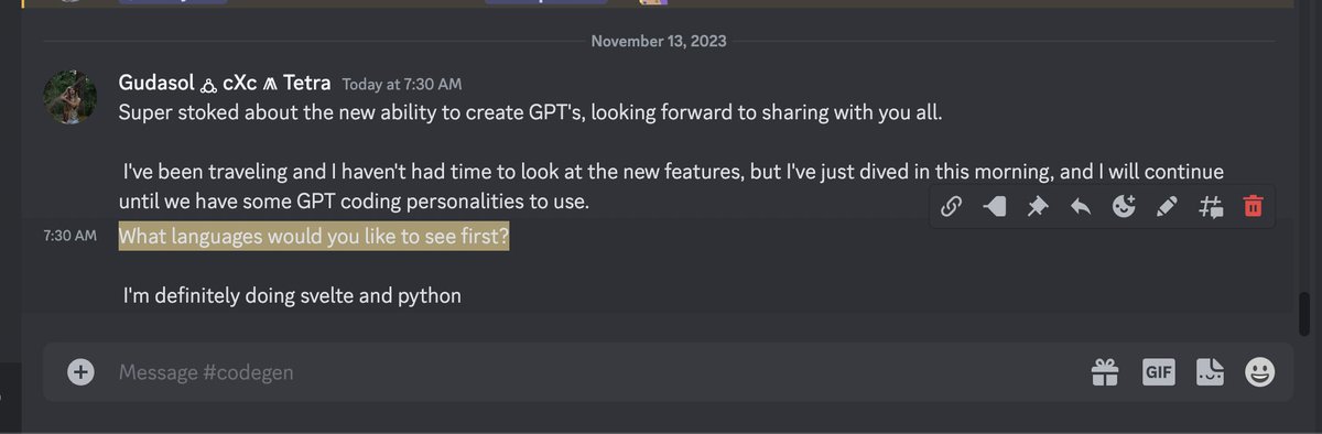 Soon, you'll have a Code God at your fingertips. What languages would you use AI to write? I'm definitely doing svelte and python