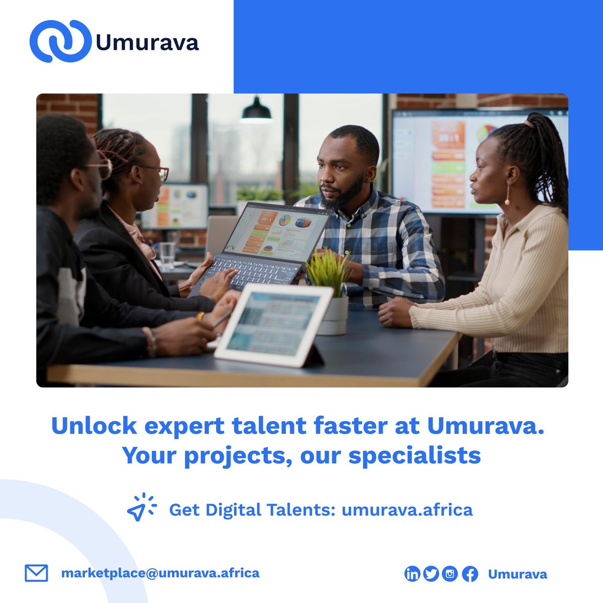 Umurava_'s tweet image. Expertise on demand! Tap into Umurava&apos;s Platform for swift access to the specialists ready to deliver your projects 🚀​ Send talent request now: marketplace@umurava.africa #UmuravaExperts #ProjectDelivery