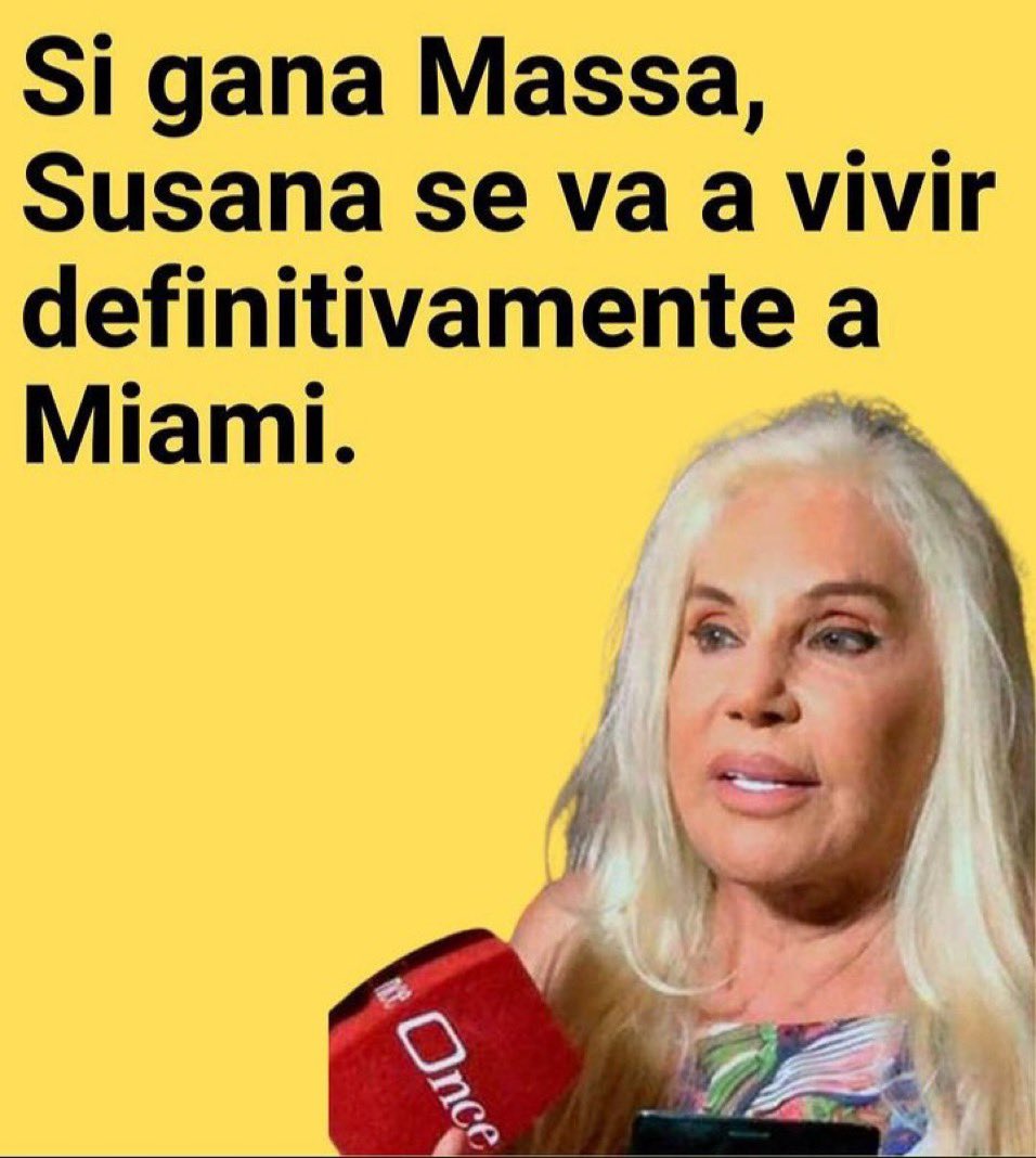 Quizás lo mejor que nos puede pasar como país sea esto eh… 🤷‍♀️

#MassaPresidente