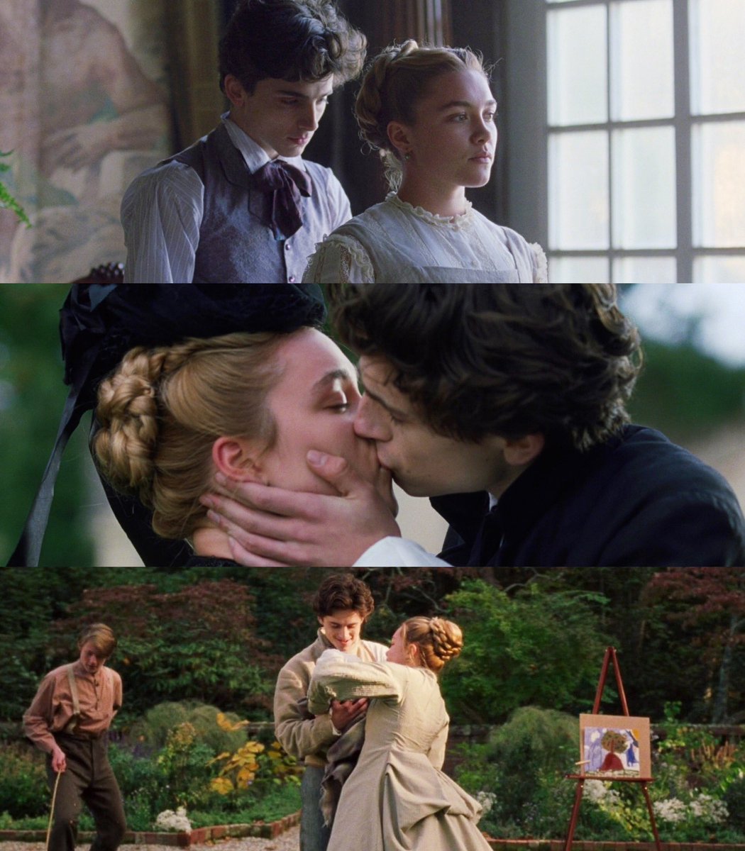 bestofpugh's tweet photo. Greta Gerwig says she hasn’t explored love in her movies yet, but the closest she came to it was in ‘LITTLE WOMEN’

"Romantic love doesn’t quite exist in my movies. The closest I came was with Laurie &amp; Amy, and I felt saved by my actors because I had such nervousness around it" https://t.co/Q6bwnD2Au1
