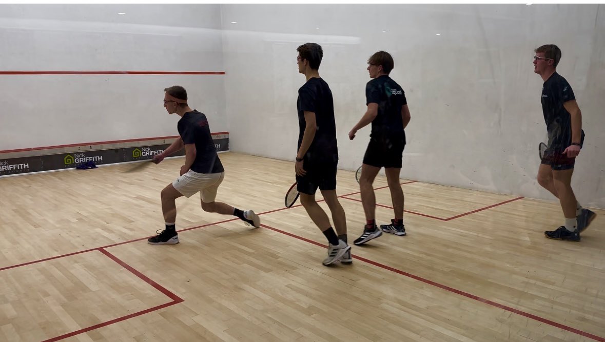 Jon Sharpe (@jonsharpe79) on Twitter photo When 4 of the top U19's in Britain decide to have an impromptu doubles match in the middle of <a href="/englandsquash/">🏴 England Squash</a> intercounties. <a href="/HampshireSquash/">Hampshire Squash</a>'s Alex and Joe 🏴 Vs <a href="/sqwales/">🏴 SQUASH WALES</a> and <a href="/DevonSRAsquash/">Devon SRA</a>'s Archie and Ioan🏴. Not sure what the score was but was good fun to watch🌚 When 4 of the top U19's in Britain decide to have an impromptu doubles match in the middle of <a href="/englandsquash/">🏴 England Squash</a> intercounties. <a href="/HampshireSquash/">Hampshire Squash</a>'s Alex and Joe 🏴 Vs <a href="/sqwales/">🏴 SQUASH WALES</a> and <a href="/DevonSRAsquash/">Devon SRA</a>'s Archie and Ioan🏴. Not sure what the score was but was good fun to watch🌚