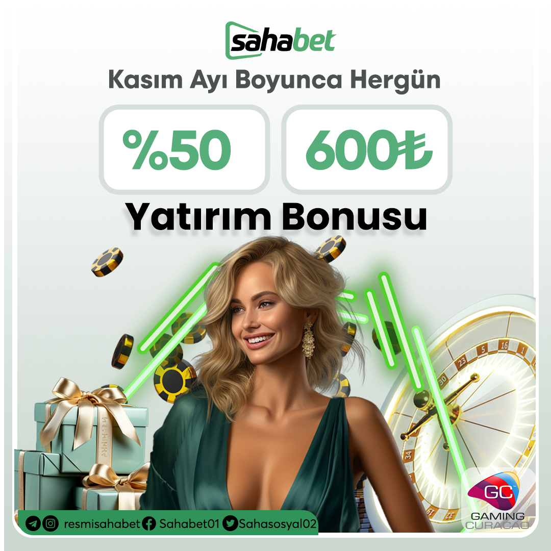 👍 HER GÜN 600 TL NAKİT BONUS SAHADA!

➡️ HER GÜN %50 600 TL
➡️ YATIRIM BONUS FIRSATI! 

❤️ Kolay Çevrimli Bonuslar ile Kazancının Keyfini Çıkar!

❕ Sadece Yatırım işleminiz sırasında 'Bonus İstiyorum' bölümünden otomatik olarak promosyondan faydalanabilirsiniz.