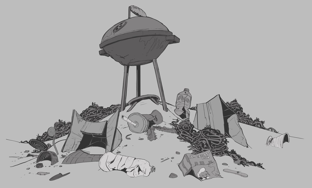 More 'Under the boardwalk' design, this time :  Trash.

It's also part of the job :)
And it was actually a lot of fun
Do more trash, you'll see what I mean

#digital #drawing #newjersey #stilllife #setdressing #visualdevelopment #moviedesign #design