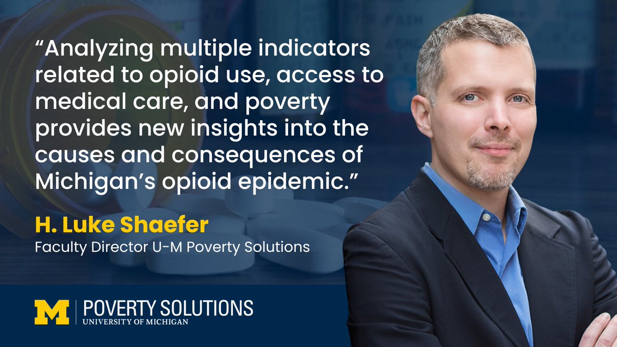 New research from @UMichPoverty, U-M Opioid Research Institute, & @Michigan_Open shows the correlation between opioid use disorder and demographic factors such as unemployment rates, annual income, and physical and mental health. myumi.ch/Dwbqj