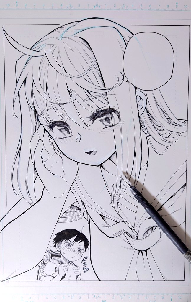 異世界転生系のペン入れ 