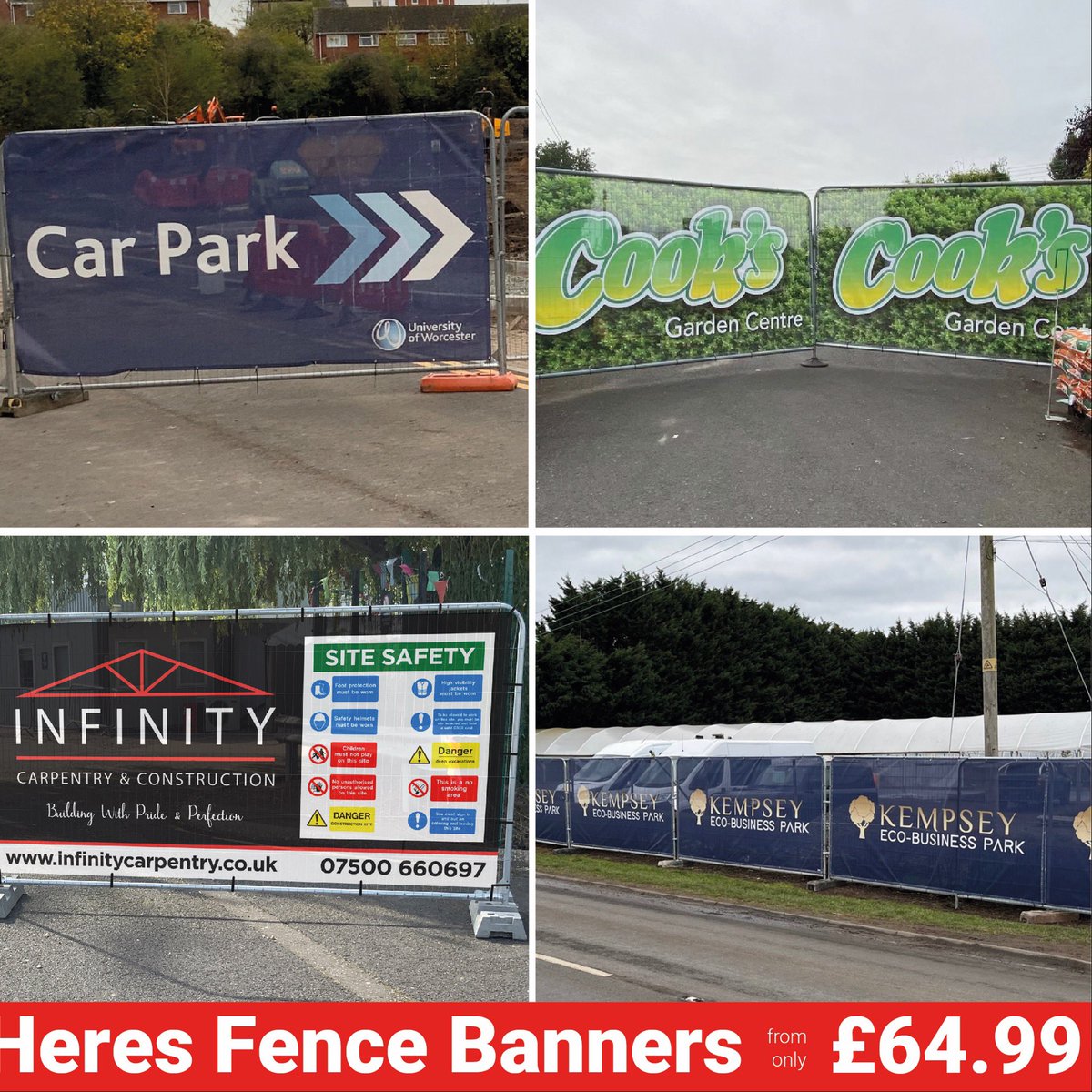 UniversalBanner's tweet image. Our Custom printed Heras fence banners are printed using eco-friendly latex inks on premium mesh banner material! Order online: universalbanners.co.uk/heras-fence-ba… #bannerprinting #herasbanners #builder #scaffold #renovation #events #groundworks #WorcestershireHour