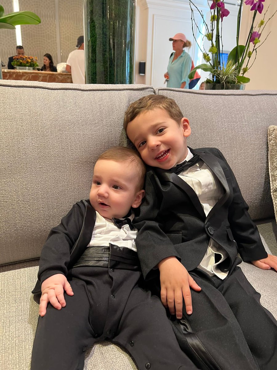 MatBVictor's tweet photo. A little FOMO for not being at SfN this year but just a little because we spent the weekend instead in Florida celebrating my brother-in-law’s wedding! Ari was the ring bearer and crushed it! 🥰 https://t.co/X1UBVCduU9