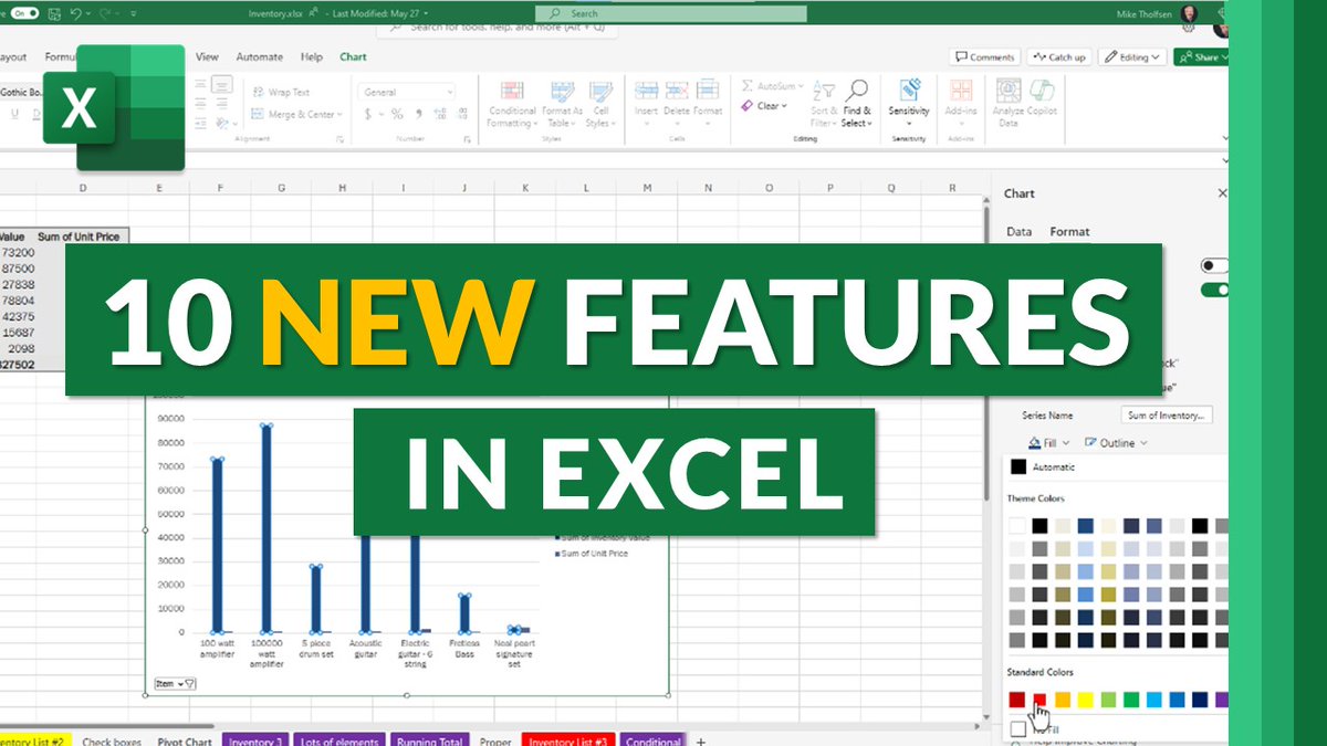 A tutorial video on the top 10 new features in Microsoft Excel 📊 Includes:

✅ Improved Check Boxes
🖼️ Picture in cell
🤖 Power Automate integration
🤝 Sharing updates
➕ Lots more

YouTube 📺 youtu.be/o4Y2J52ZpbE?si…

#edtech #STEM #Excel <a href="/msexcel/">Microsoft Excel</a>