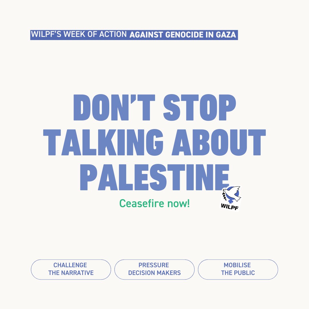 WILPF's tweet photo. Say NO to the dehumanising narrative! 🚫

Counter harmful portrayals of Palestinians and engage with journalists to share the truth. It's time to challenge the narratives that dehumanse the Palestinian people.

#CeasefireNOW #Gaza #FreePalestine #EndOccupation #WILPFActionWeek https://t.co/8NNfcpplcx
