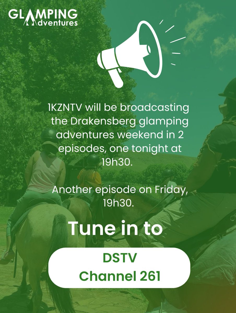 Watch the Drakensberg glamping weekend adventure tonight on DSTV Channel 261. All the beauty of the Berg will be laid bare. 19h30 is the time. #glamping #GlampingAdventures #Tourism #gotoSouthAfrica #SouthAfrica