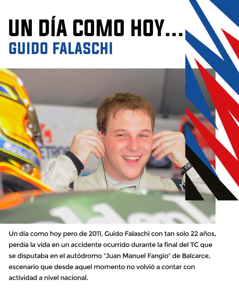 CarburandoTV's tweet photo. Hoy, se cumple un nuevo aniversario del día que quedó grabado en todos los fanáticos del automovilismo.

Hoy, se cumple un nuevo aniversario del fallecimiento de Guido Falaschi.

¡Por siempre, Príncipe! 👑 

#GuidoFalaschi #PorSiempreGuidoFalaschi https://t.co/NexkvB2VZZ