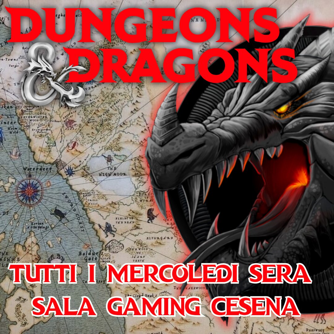 Continuano le serate #dungeonsanddragons tutti i mercoledì sera alle 21 a Cesena in sala Gaming a #Cesena
.
Partecipa a epiche campagne narrate da un esperto master!!
Impara a giocare o scopri nuovi trucchi e segreti di questo fantastico #giocodiruolo stile #fantasy !!