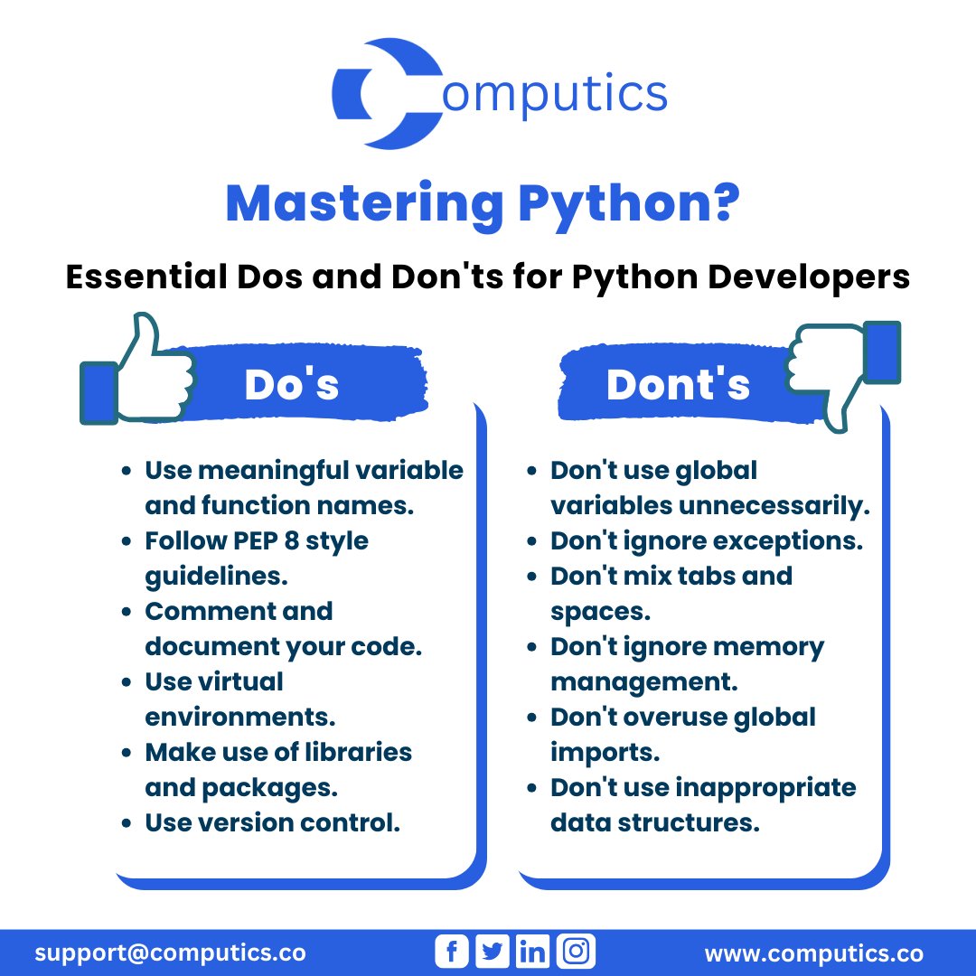 computicsco's tweet image. Elevate your skills and make your Python projects shine!
Partner with Computics to access their excellence in Python development services.
#computics #pythondevelopment #pythonprojects #dataengineering #dataanalytics #BigData #DataScience #dataintegration #datainsights